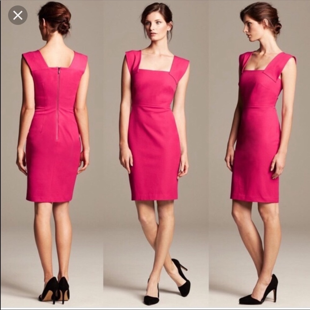 Banana Republic by Roland Mouret pink sheath dress
